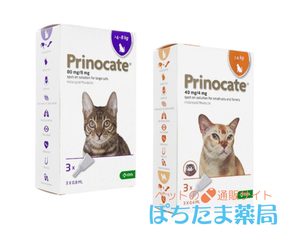 プリノケート【猫・フェレット用】アドボケートジェネリック&nbsp;猫用（4～8kg未満） 0.8mL&nbsp;3&nbsp;本